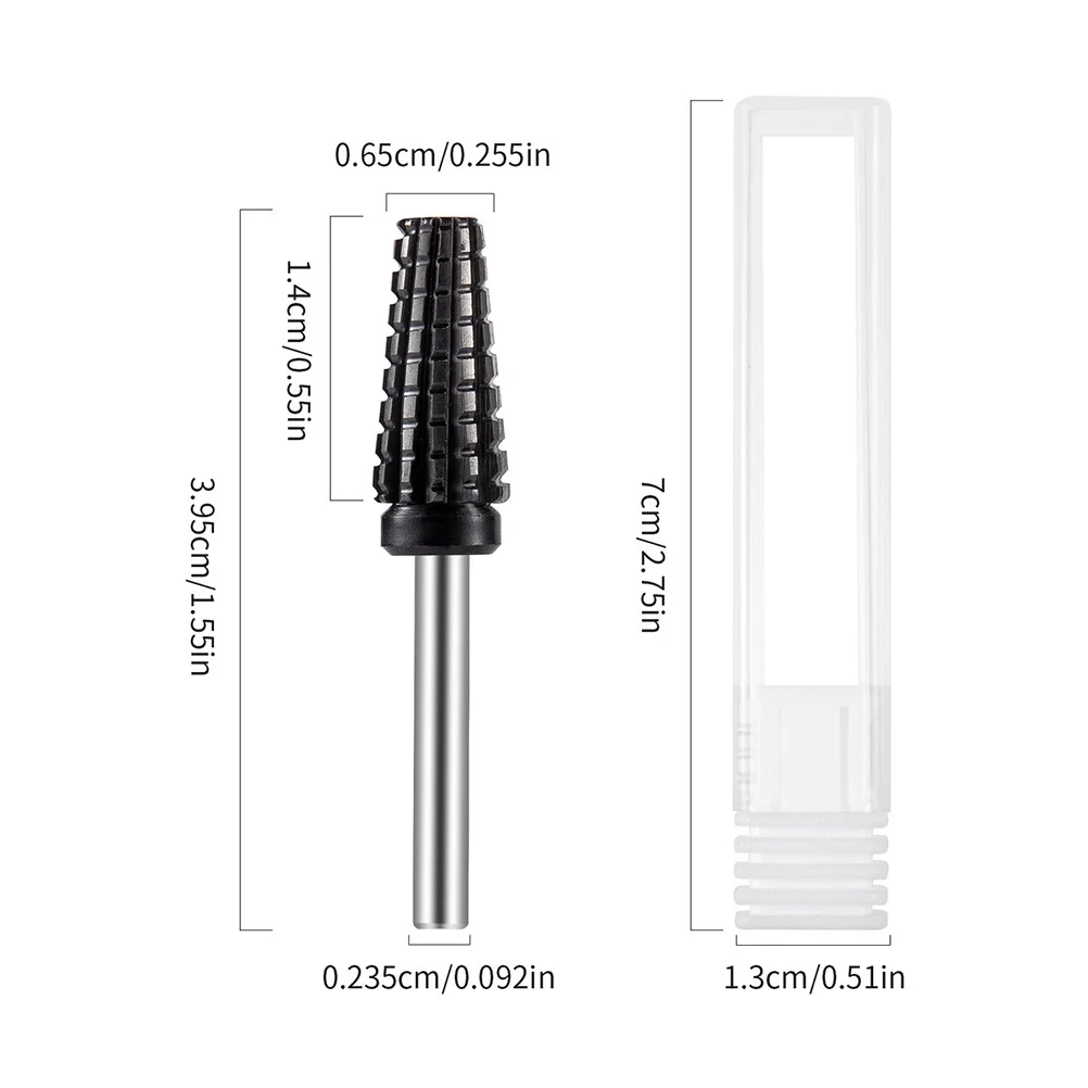 黒セラミックビット再利用可能なアクリル爪マニキュアドリルビットネイルアートアクセサリー安全ビット女性ネイルケアツール