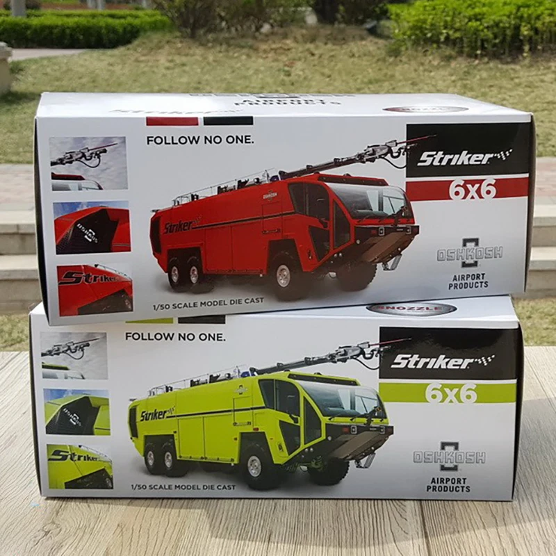 Oshkosh Striker 3000 مطار سيارة مطافئ سبيكة نموذج سطح المكتب الديكور جمع عرض لودر أطفال بالريموت كنترول نموذج 1:15