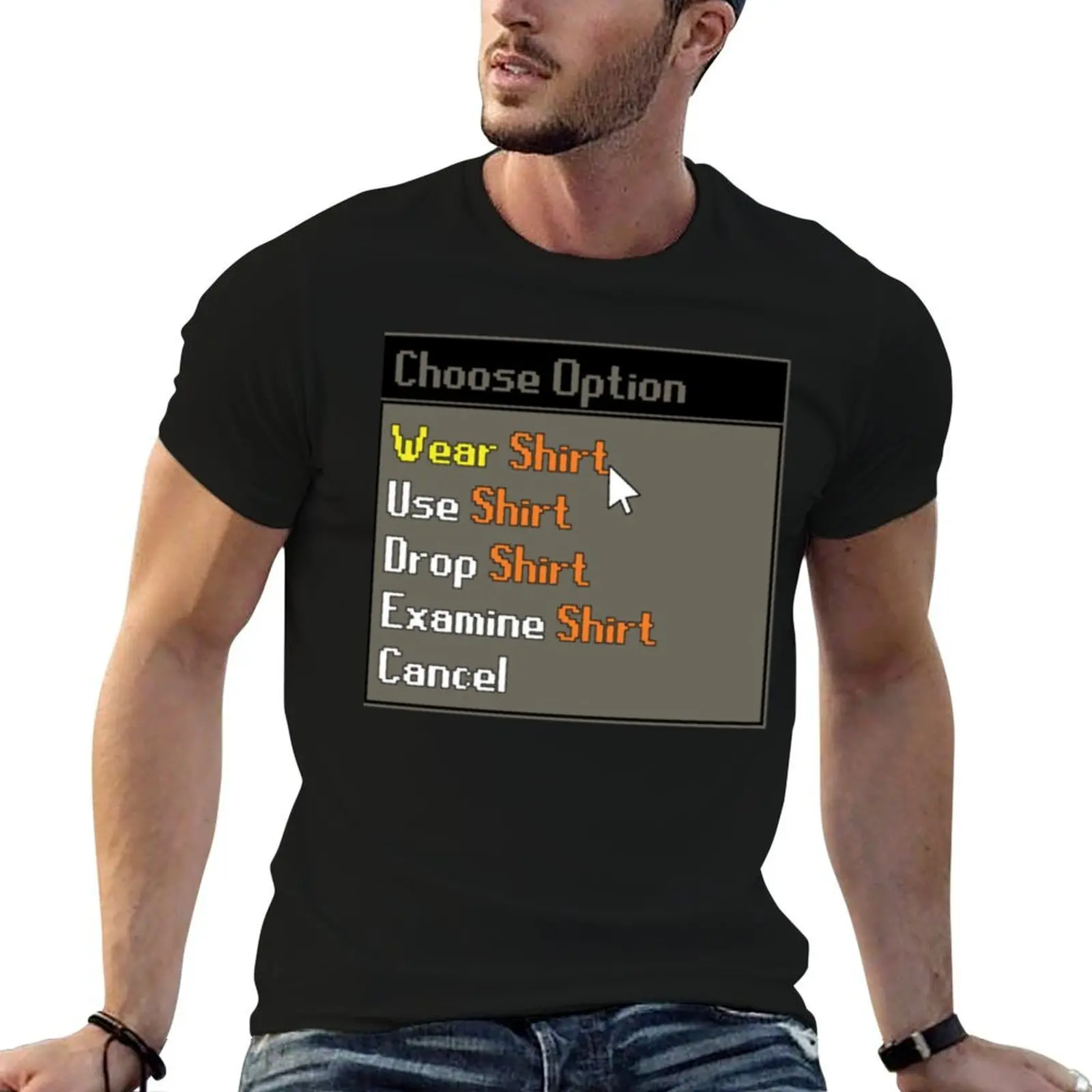 

OSRS Choose Option Wear Shirt Design T-Shirt anime t shirts for man t shirts for man cotton t shirts for man cotton soft T-shirt
