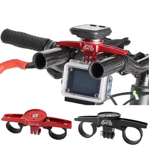 Imagen 2 del producto Soporte para cronómetro de barra TT para bicicleta, manillar de apoyo para bicicleta, manillar de triatlón, soporte para ordenador, soporte para cámara deportiva para ciclismo