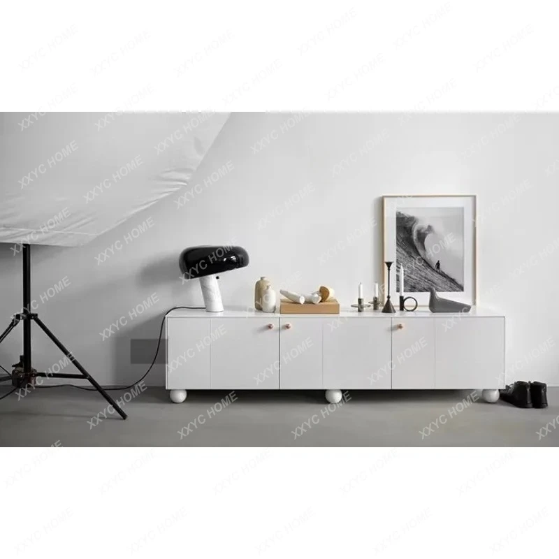 X-S  Modern minimalist   light luxury   minimalist TV cabinet paint floor cabinet storage post-modern fashion HG