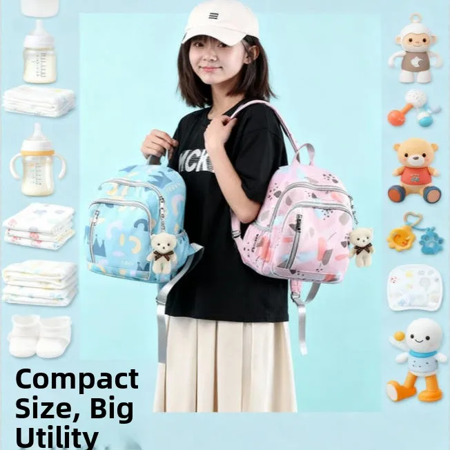 

Lightweight Materni Bag New Small Size Women's Double oulder Bapa for Outings with Baby Faionable Storage Bag