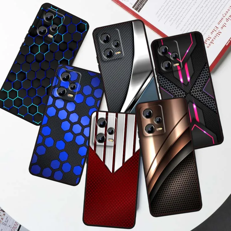 

carbon fiber pattern For Xiaomi Redmi Note 14 13 12 12S 11E 11 11S 11T Pro Plus 4G 5G Black Soft TPU Cover Phone Case