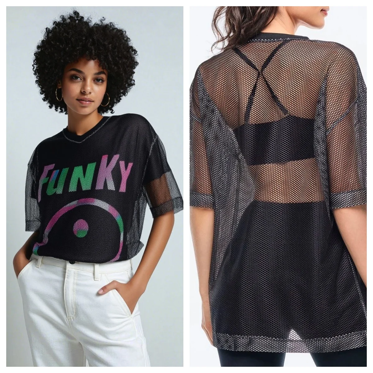 New Arrived Fit Funky Casual Sports Wear Short Sleeve Mesh Top Tshirt Tee 1258