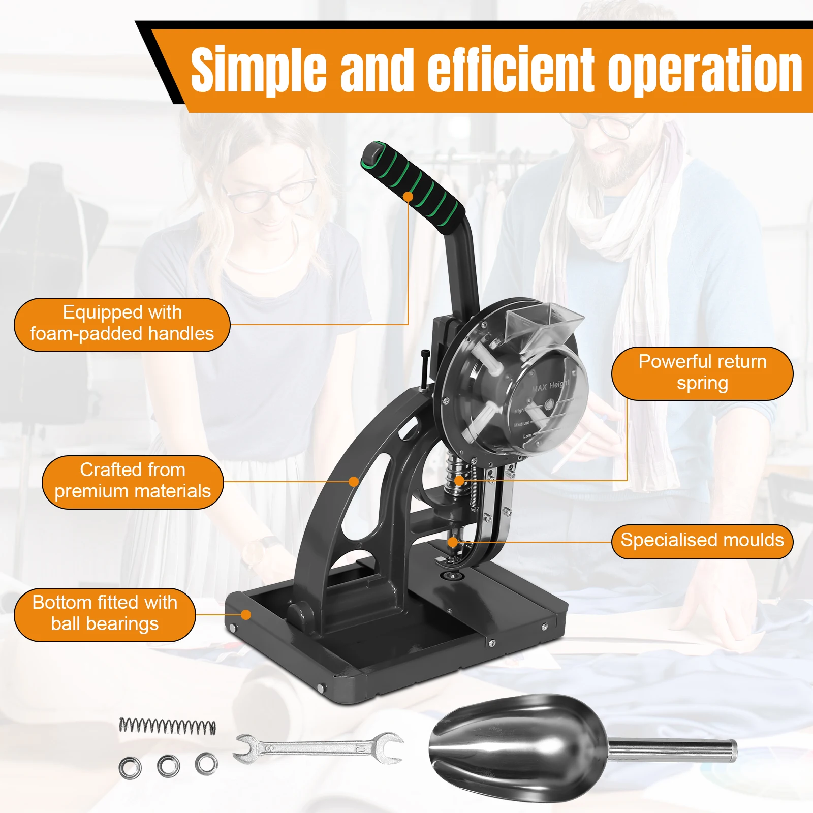

Semi-Automatic Buckle Making Machine 8mm Metal Eyelet Press Without Button Accessories for Fabric Leather Banners DIY Projects