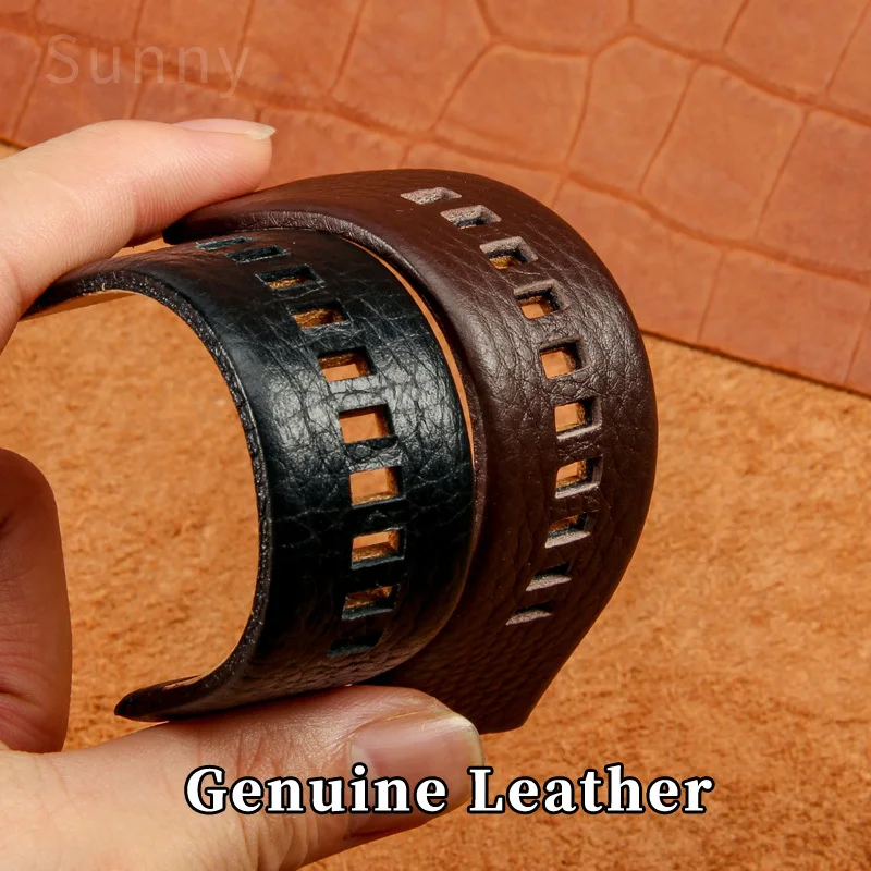 Genuine Leather Watchband for Police Seven Friday Watch Accessories Pl.14698 13806 Large Dial Watch Strap 24 26 28 30mm