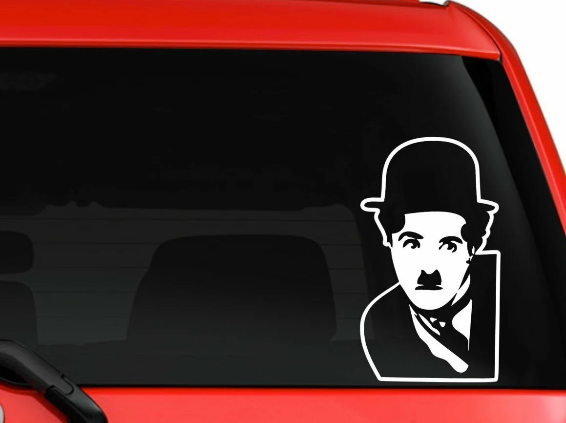 

For Charlie Chaplin peeking comedian Legend car truck Decal Sticker 6"