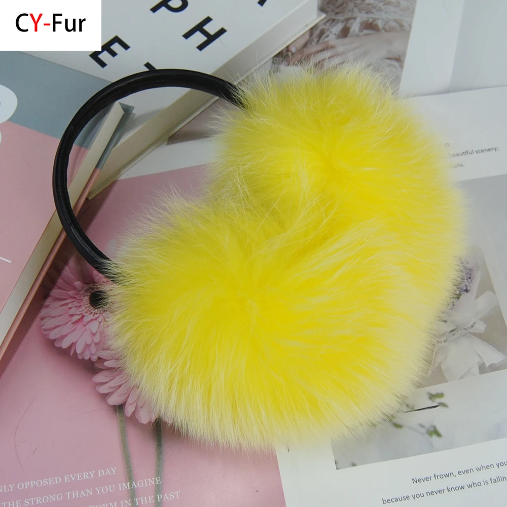 

Real Fox Raccoon Fur Hang Ear Cover Warm Winter Earmuffs Headwear Ear Muffs Earmuffs Cold Ear Warmer Ear Protection Headband