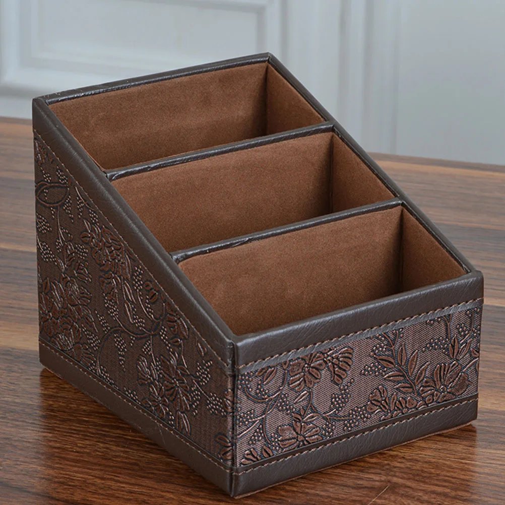 1pc Retro Storage Box For Remote-Control Unit Holder Controller Container Classify Sundries Organizer Home Supply