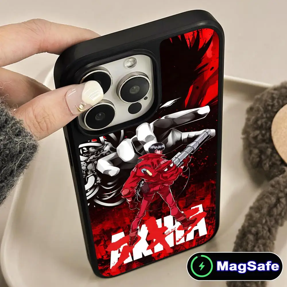 

Модный чехол Akira для iPhone 17 16 15 14 13 12 11 Air Pro Max Plus с поддержкой MagSafe, матовая поверхность, красочный, стильный