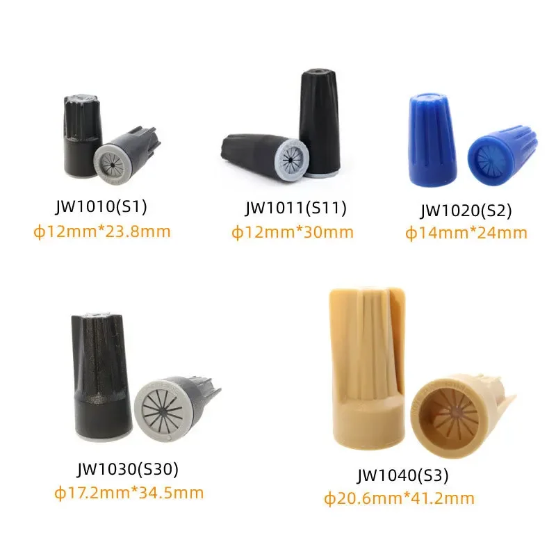 20PCS Spiral Waterproof Crimp Cap Outdoor Waterproof Closed Terminal Spiral Spring Crimp Cap Waterproof Crimp Cap