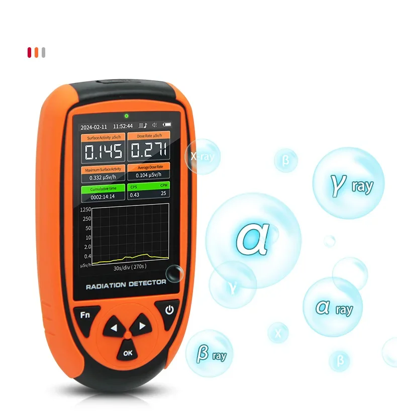 Aikesi Nuclear Radiation Detector LND7311 Geiger Counter Mica Window Radon Detector Alpha Beta Gamma X Rays Detector  Sensor