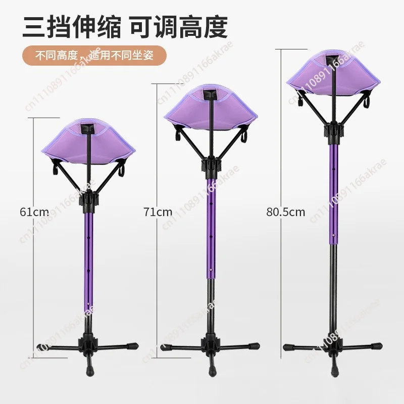 for Retractable folding stool Portable aluminum alloy camping folding chair stool camping portable queuing fishing stool