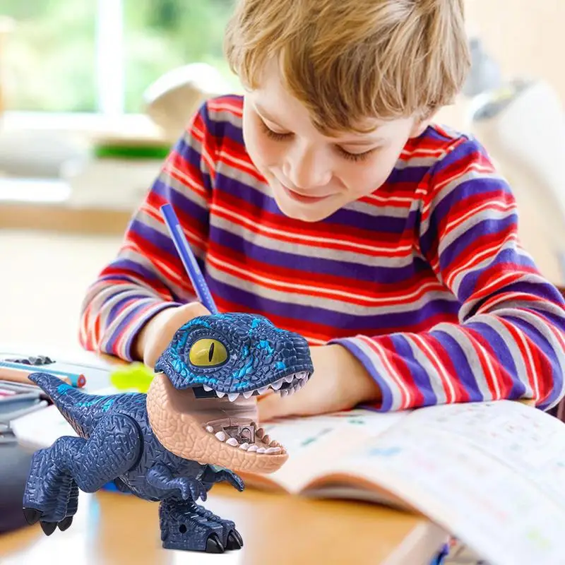 Dinosaur Pencil Sharpener Set Creative Dinosaur Model Toys Cute Manual Pencil Sharpener Toy Dinosaur Students Stationery For