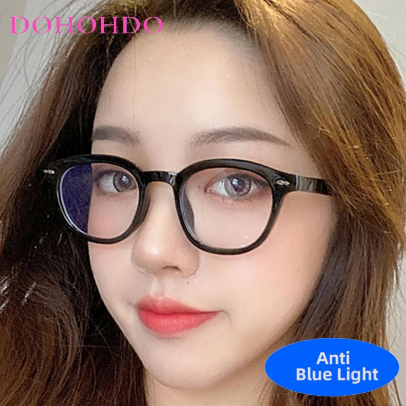 

Classic Brand Designer Small Size Blue Light Blocking Glasses Men Oval Frame Gaming Blue Ray Blocking Computer Eyeglasses Women