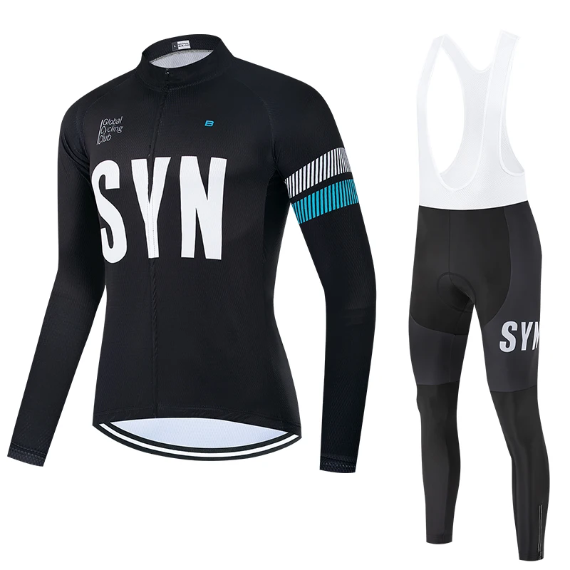 

SYN 2025 Winter Warm Wool Cycling Suit Set Men's Long Sleeve Bicycle Shirt Jacket MTB Bicycle Suit Cycling Suit Waiver Set