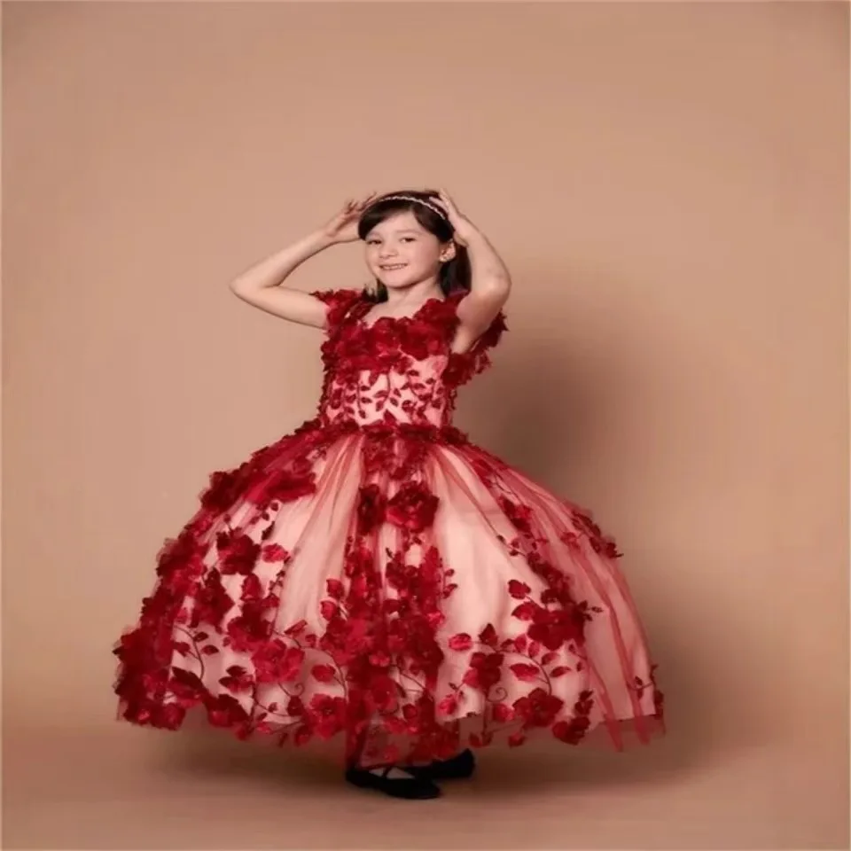 Dreamy Vow D175 Luxury Flower Girl Elegant Princess Flowers Children Long Party Wedding Birthday Pageant Evening Kids Gowns