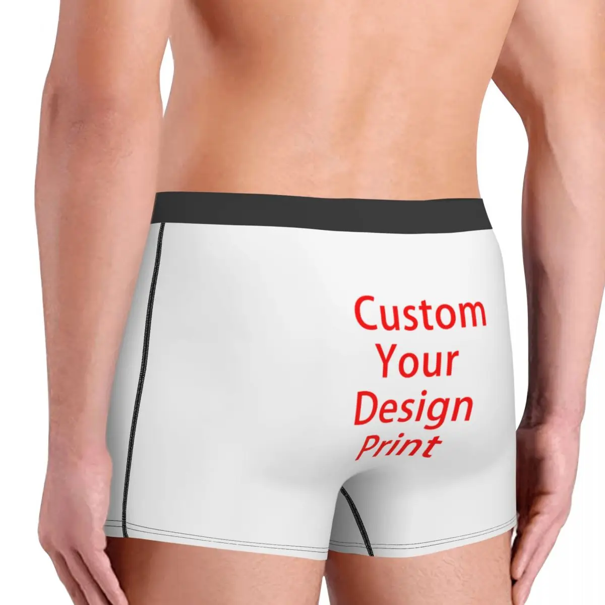 Male Cool Custom Your Design Underwear Customized Logo Printed Boxer Briefs Breathbale Shorts Panties Underpants