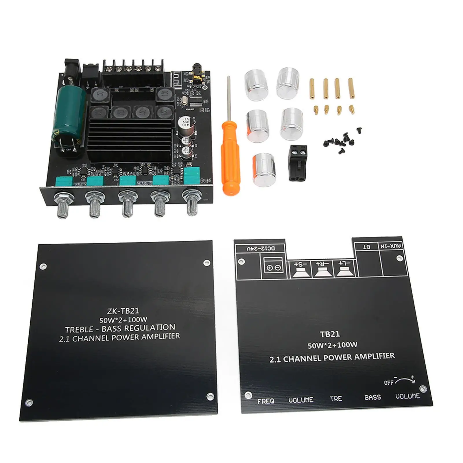 

50W 2.1 Channel Digital Power Amplifier Board - Wireless Subwoofer Module for Enhanced Stereo Sound