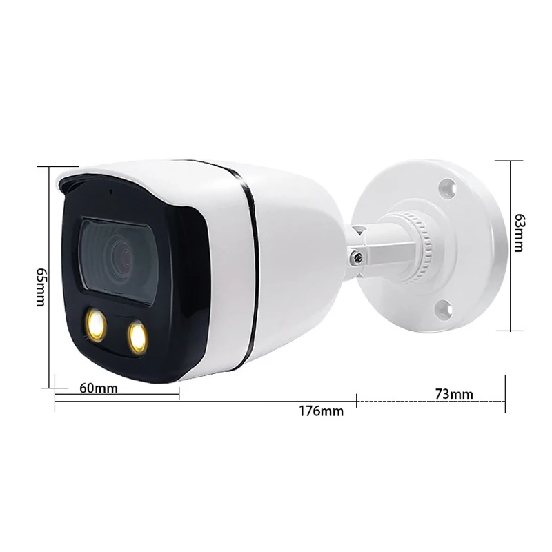 New Style Security Cctv Ahd Camera 1080P 24h Full Color Night Vision Array Luminous Led Coaxial Digital Outdoor Waterproof Ip66