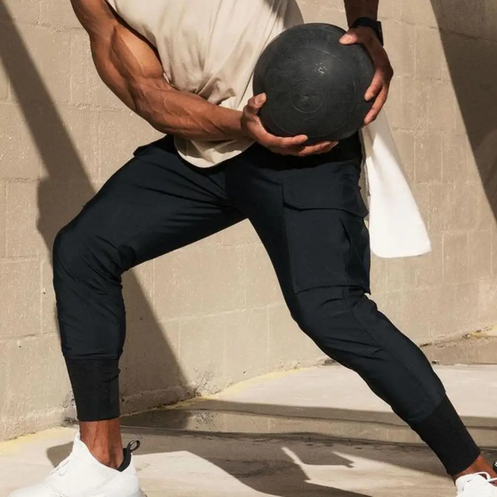 

2026 New Men's Cargo Pants Summer Thin Loose Quick-Drying Elastic Leggings Running Training Sweatpants Casual Trend Trousers