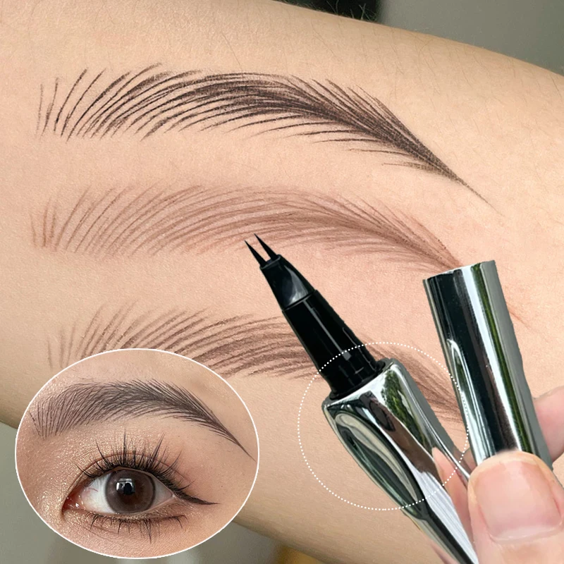 2 Point Wild Eyebrow Pencil 0.01mm Ultra-fine Water Liquid Eyeliner Lower Lashes Pen Lasting No Blooming Eye Brows Korean Makeup