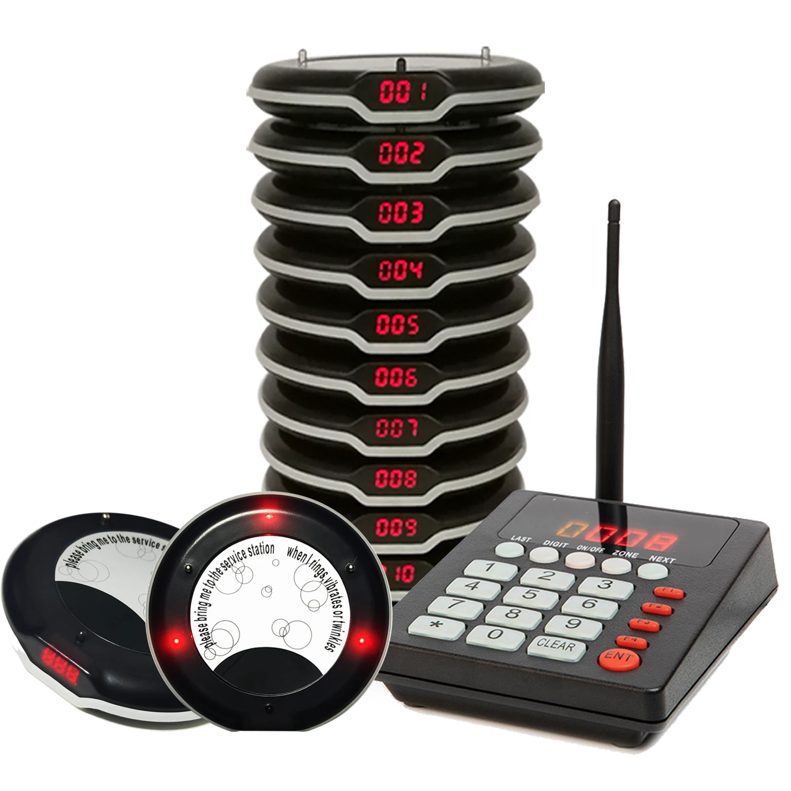 Wireless Restaurant Calling System Coaster Buzzer Pager Coasters Paging Guest Calling Queuing System for Coffee