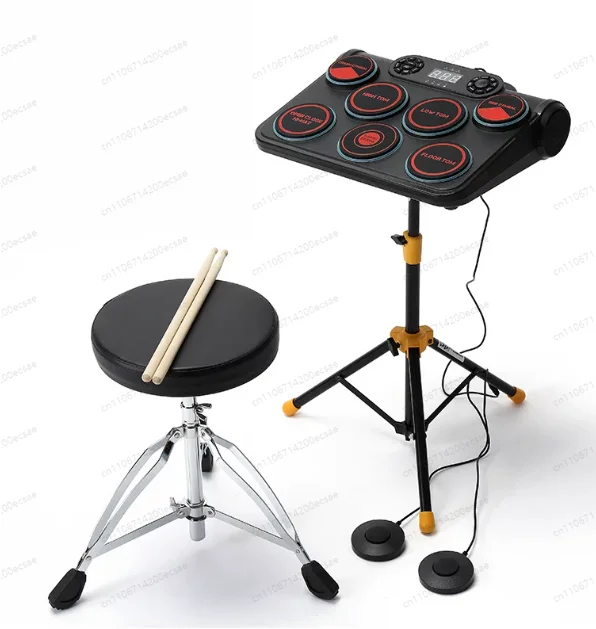 

New Drum Set Adult Portable Percussion Tabletop Instrument Children's Puzzle Practice Tabletop Electronic Drum