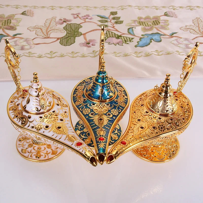 

Aladdin Divine Lamp Decoration Creative Retro Wishing Lamp European Style Living Room Home Decoration Crafts Decoration