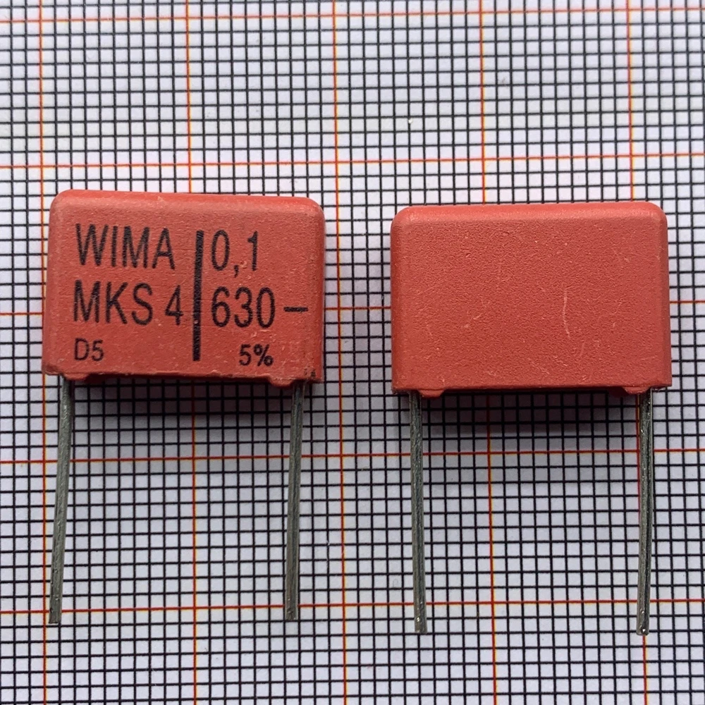 

10pcs/Germany Weimar WIMA 104 630V 0.1UF 630V 100nF MKS4 Foot Distance 15 Fever Capacitor