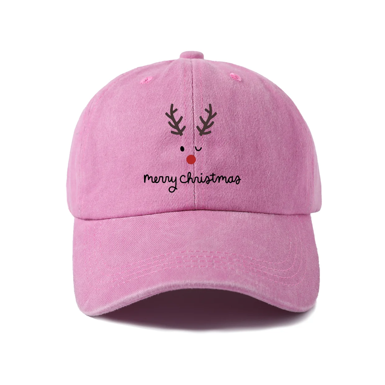 Retro Typography Graphic Baseball Cap, Vintage Washed Adjustable Unisex Dad Hat, Streetwear Gift