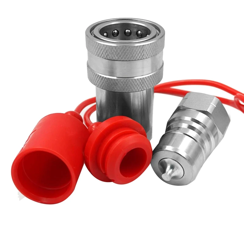 3/8Inch NPT Thread ISO7241-1A Hydraulic Couplings Tractor Hydraulic Coupler Coupler Set With Dust Cap