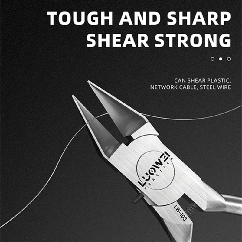 Imagem -06 - Luowei-alicates Diagonais de Grau Industrial Lw103 Descascamento de Fio Eletrônico Alta Dureza Ferramentas de Reparo Alicates