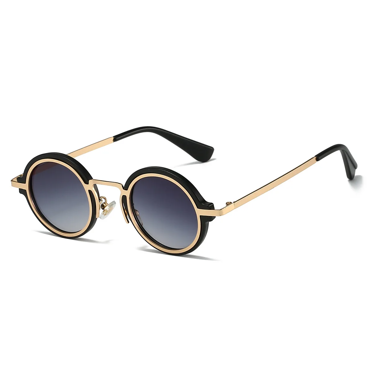 New Retro Small Round Frame Sunglasses for Men's Personalized Steampunk Outdoor Driving Sunglasses Street Photography