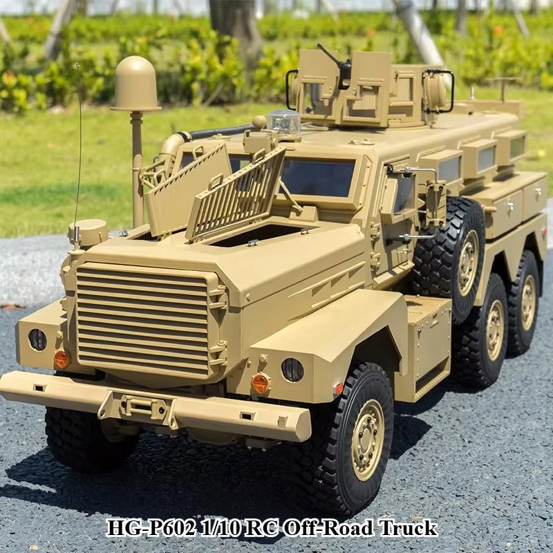 HG-P602 1/10 RC Off-Road Truck 6WD 2.4G Puma Simulated Model Car Reaches Up To 25km/h High Speed RC Off-Road Vehicle Hobby Model