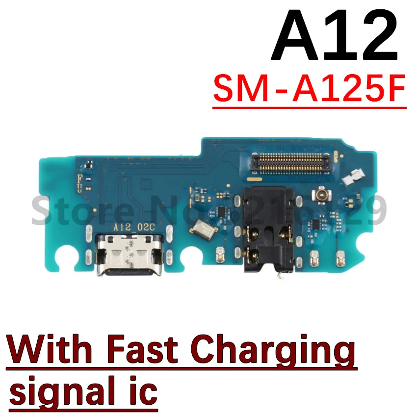 For Samsung Galaxy A22 4G/5G A02 A02s A12 A127 Dock Connector USB Charger Charging Port + Mainboard Main Mother Board Flex Cable