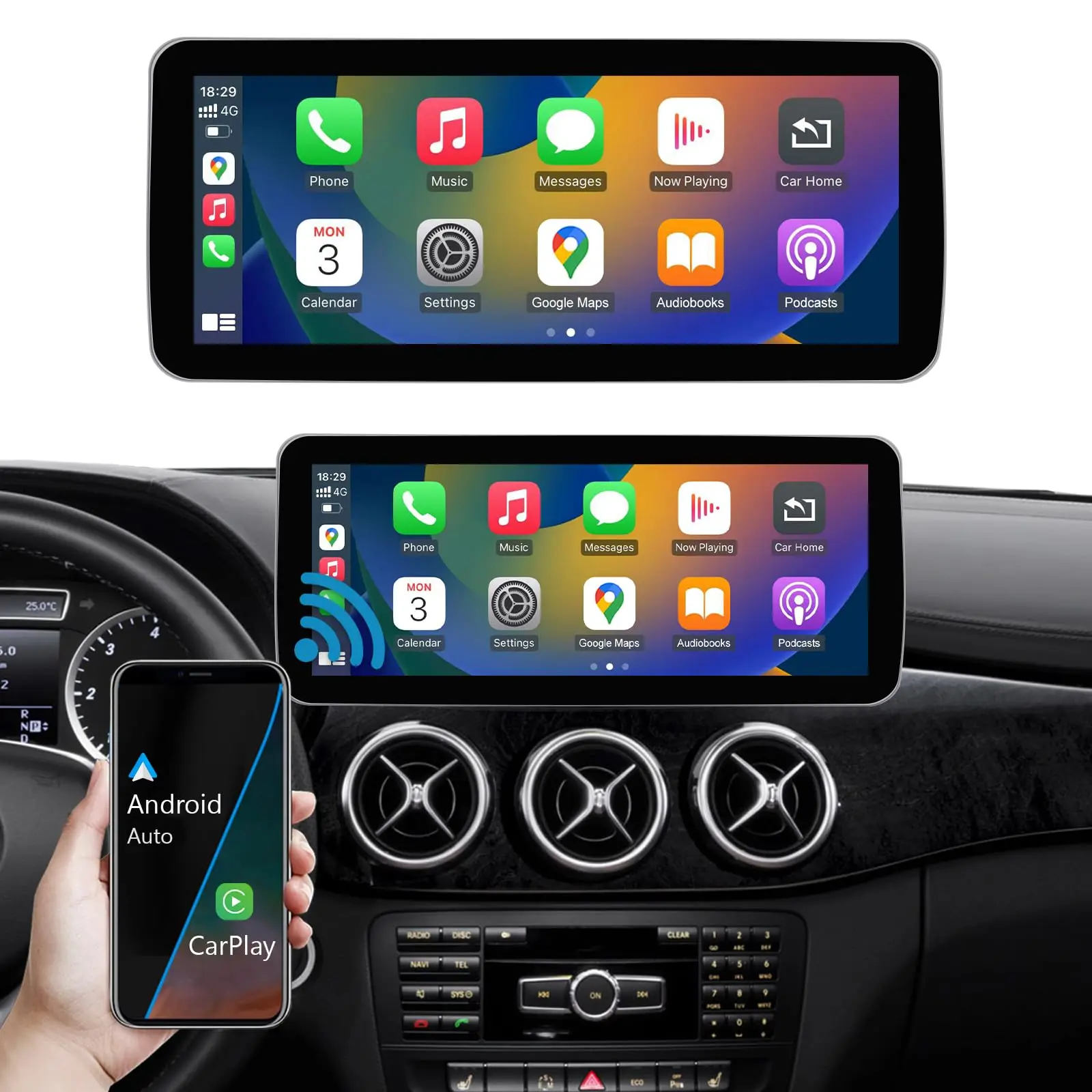 

10.25’’ Android car radio for Benz A-class W176 GLA-class X156 Benz CLA-class C117 2013 - 2015 NTG 4.5 Carplay Android Auto