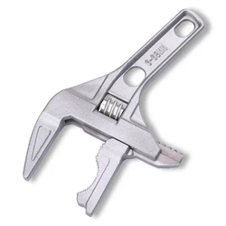 Multi-function Adjustable Wrench Universal Spanner Repair Tool Aluminium Alloy large Open Wrench for Water Pipe Screw Bathroom