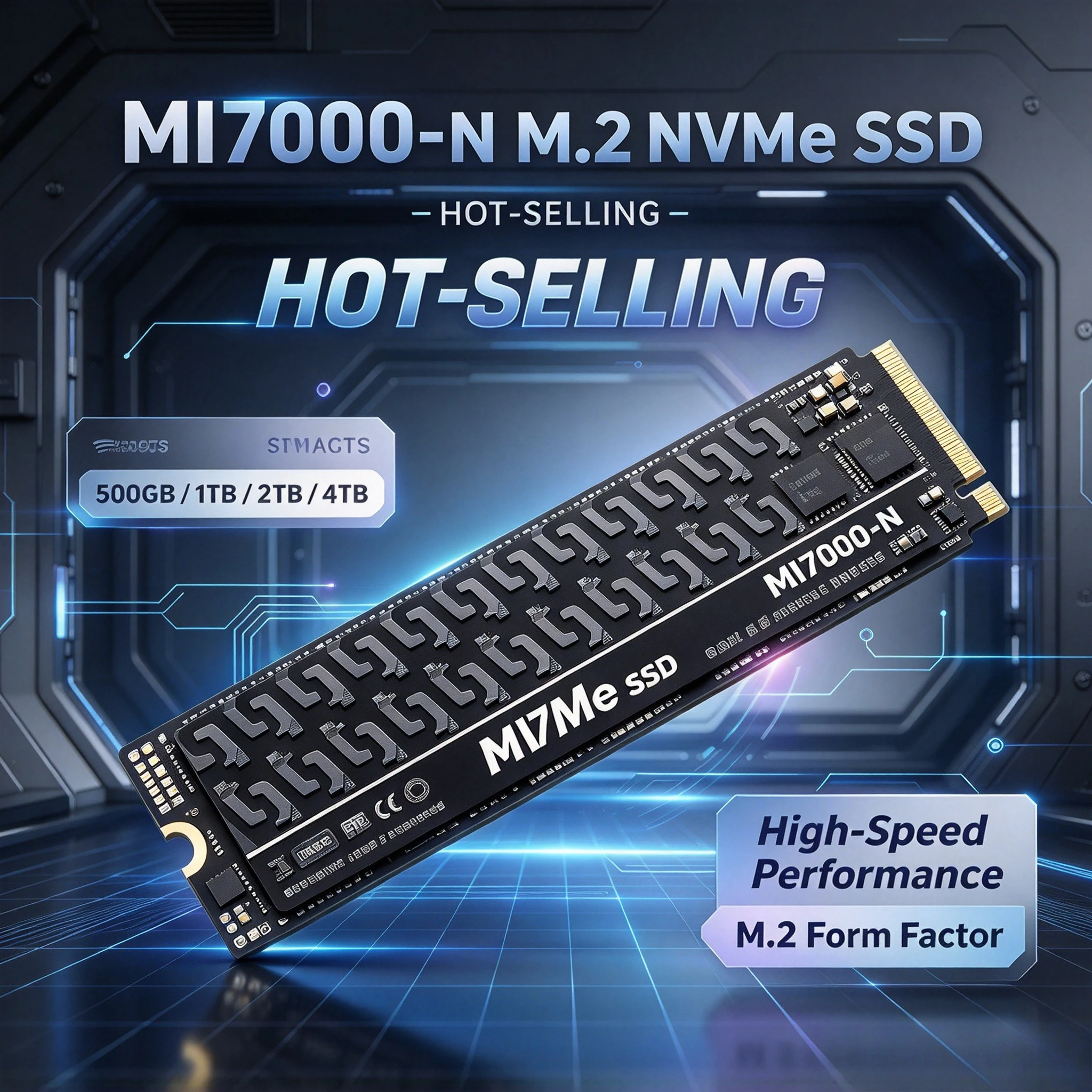 MI7000-N NVMe SSD PCIe Gen4 M.2 2280 High Performance Internal Drive 500GB 1TB 2TB 4TB Storage Upgrade For PS5 Desktop Laptop