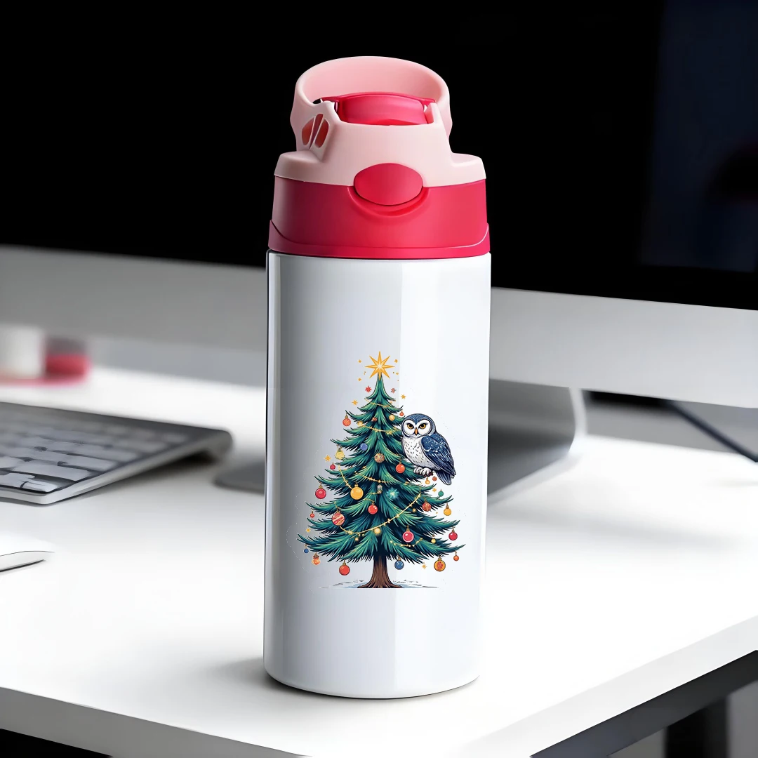 

304 stainless steel thermal cup cartoon Christmas tree straw cup kids portable water cup thermal insulation wonder musthave Ch