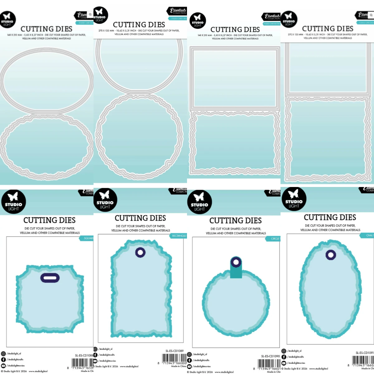 Elliptical Label 2026 NEW Cutting Dies Scrapbook Diary Decoration Stencil Embossing Template DIY Greeting Card Handmade