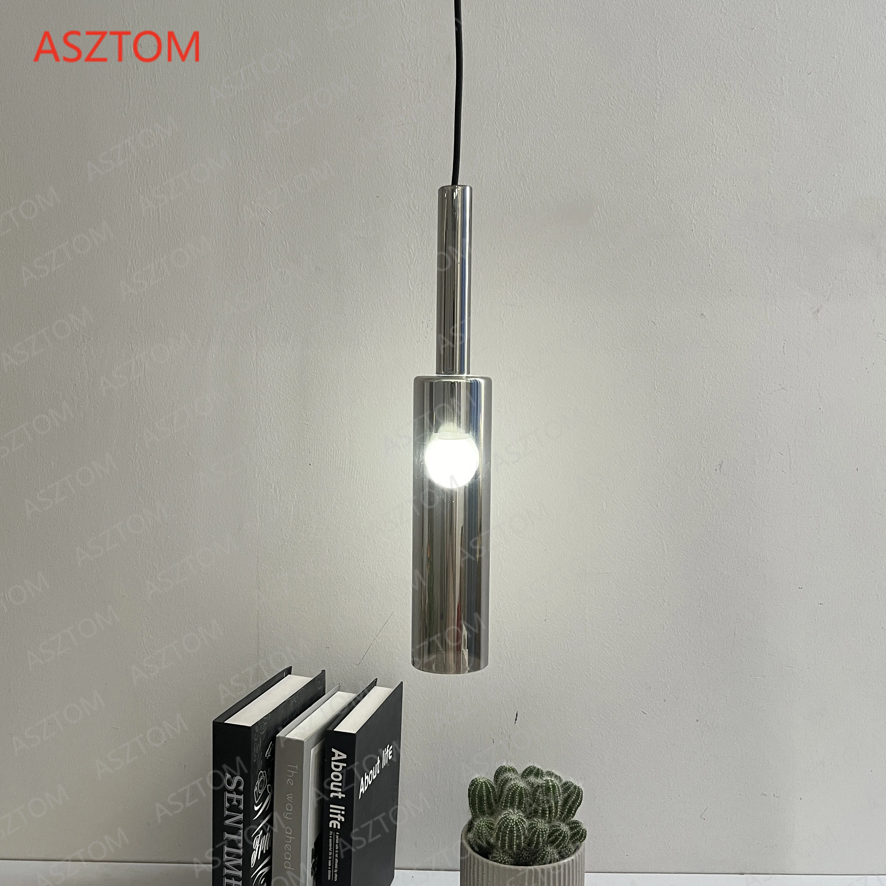 Luxury bedside designe gray wine bottle Pendant Lamp Bar Kitchen Hotel Restaurant Glass Hanging Light decor Glass Luminaires