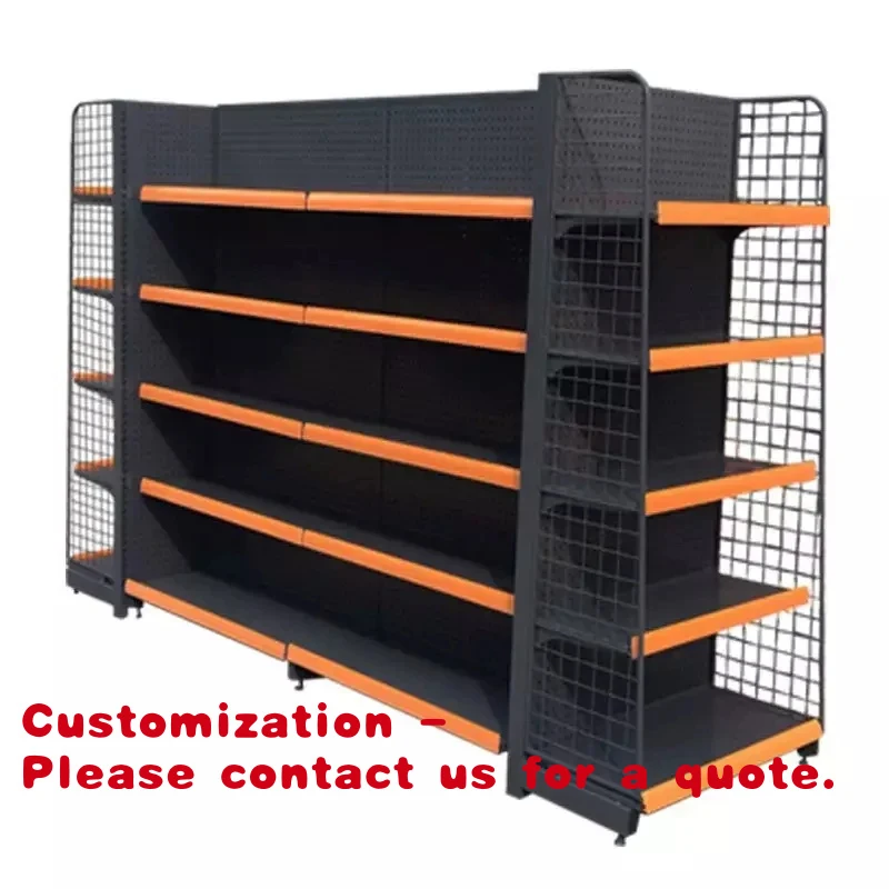 

Customize.New Supermarket Design Layout Modern Shelf Hypermarket Shelving System Great Price Double Side Gondola Steel Mart Rack