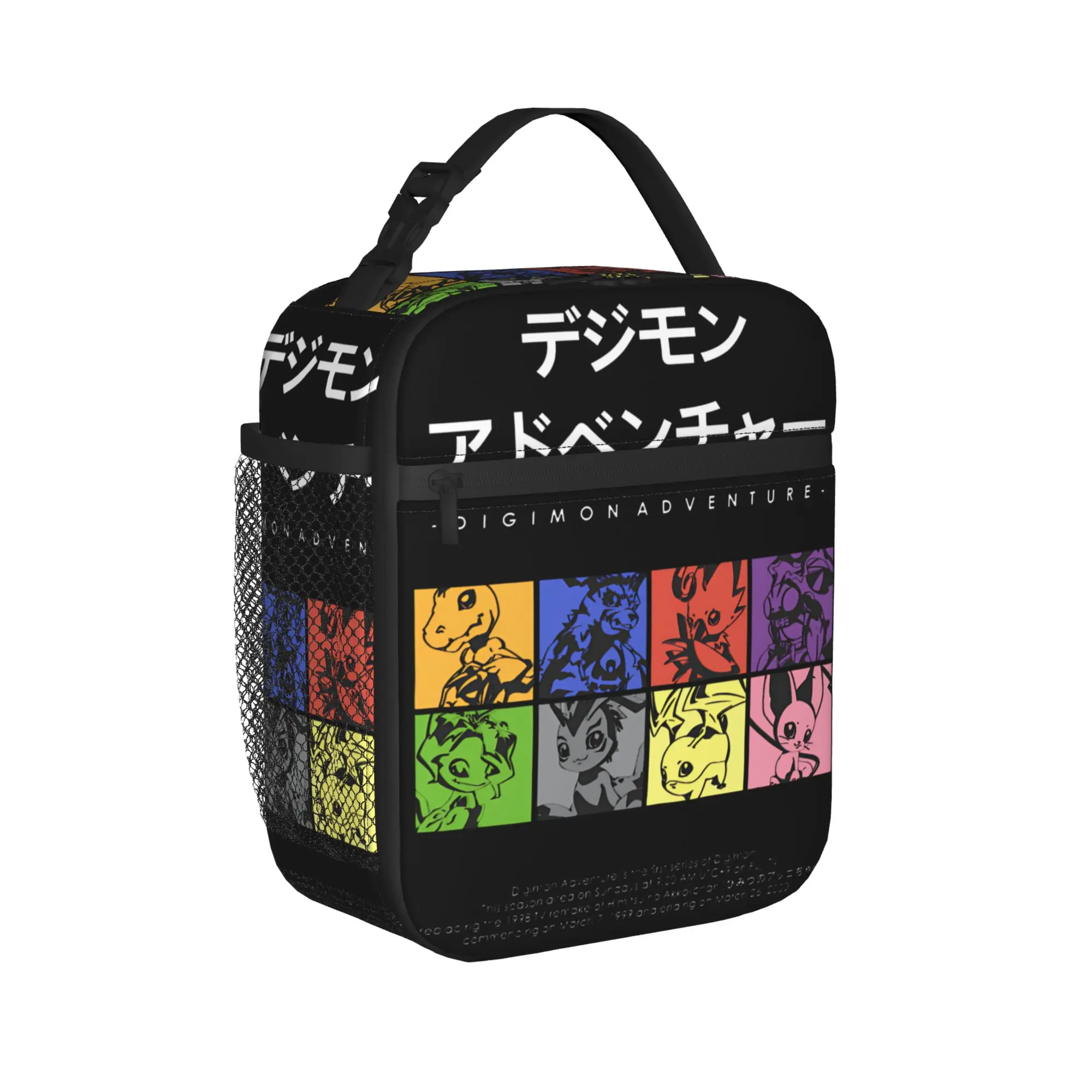 Digimon Adventure Insulated Lunch Bag Leakproof  Lunch Container Cooler Bag Tote Lunch Box Beach  Outdoor Food Handbags