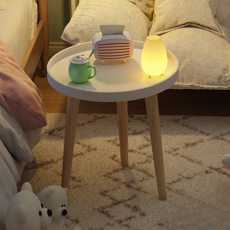 Nordic Small Round Table Coffee Table Sofa Side Balcony Bedroom Simple Rental Room Living Room Simple