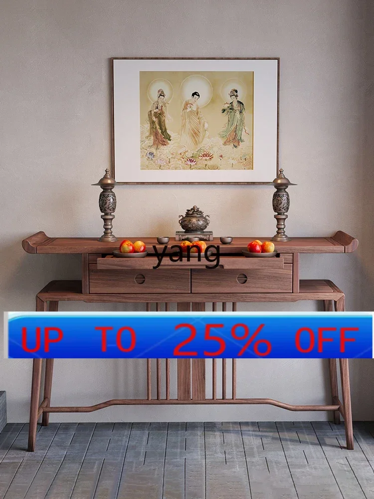 

LTT Solid Wood Guan Gong Altar Incense Burner Table Buddha Shrine Household a Long Narrow Table Bodhisattva Worship Platform