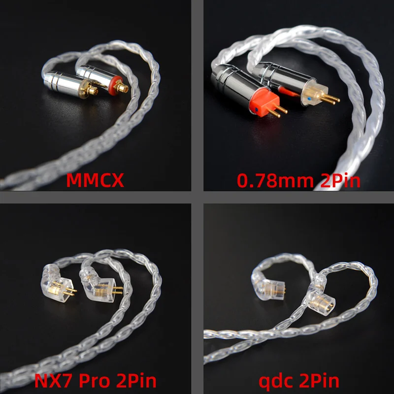 NiceHCK LitzPS 4N Litz Pure Silver Earphone Upgrade Cable 3.5/2.5/4.4mm MMCX/NX7MK4/QDC/0.78mm 2Pin For DB3 KXXS T4 T2 ST-10s