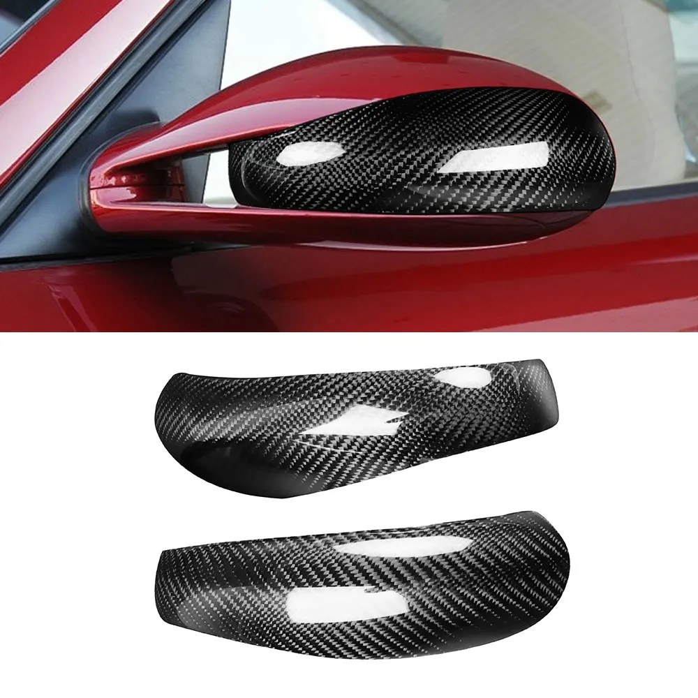 

Rearview Mirror Cover Caps Trim For Porsche 911 997.1 2005 2006 2007 2008 Real Carbon Fiber Car Exterior Retrofit Accessories