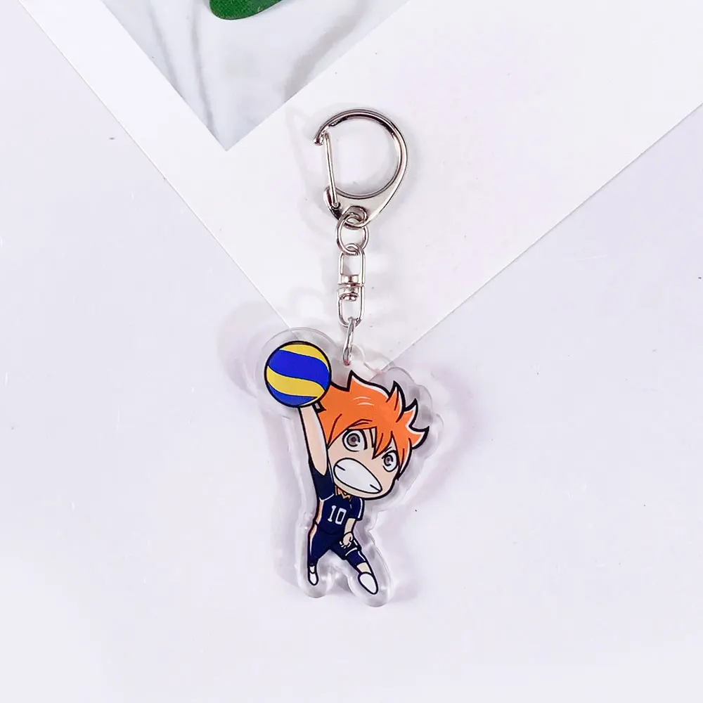 شخصيات أنيمي Haikyuu لطيف المفاتيح اكسسوارات الاكريليك حقيبة سحر الكلاسيكية على ظهره قلادة الإبداعية حلقة رئيسية هدايا لمحبي