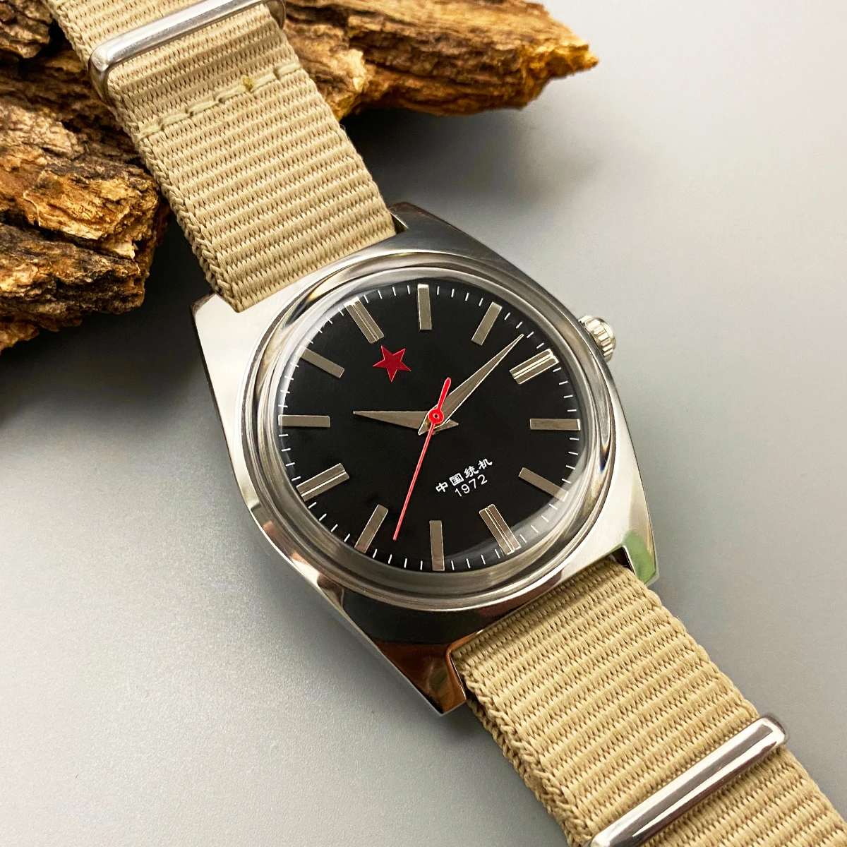 Mens Mechanical Watch Shanghai 8120 Manual Mechanical Movement 36Mm Retro Chinese Watch Suitable for Men’s Gifts